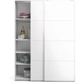 VCM Veto B150 cm) 2 Türen weiß und weiß hochglanz.