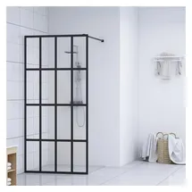 vidaXL Duschwand für Walk-in Dusche Klares Sicherheitsglas 90x195 cm