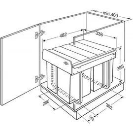 Wesco Double Master Maxi 40 DT 40 l Grau