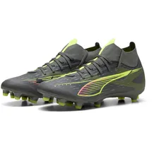 Puma Ultra 5 Match+ FG/AG Wn's Fussballschuh, Matte Aged Silver-Yellow ALERT Aged Silver, 41
