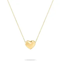 Echtzeit Halskette Puffy Heart gold / Edelstahl