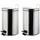 Home4You Kosmetikeimer 2er Set, Edelstahl - mit Kunststoffeinsatz - 12 Liter - 2er Set