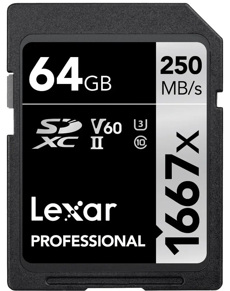 LEXAR SDXC-Card 64GB Professional UHS-II (1667x)