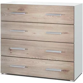 Vladon Pavos V1 76 x 72 x 35 cm Weiß matt / Eiche