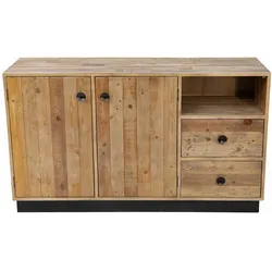 SIT Möbel OLD PINE Sideboard Recycelte Pinie - Schwarz