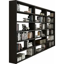 Standregal FIF MÖBEL "Toro", braun (eiche dekor schwarzbraun), Regale, 18 Fächer, Breite 275,8 cm