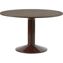 Muuto Midst Tisch, 120 cm, eiche dunkel geölt / dunkelrot