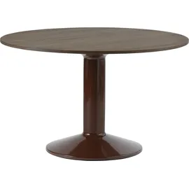 Muuto Midst Tisch, 120 cm, eiche dunkel geölt / dunkelrot