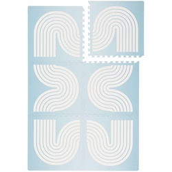 Lytte Spielmatte Archie Blau 120x180 cm - Hochwertige Krabbelmatte, Puzzlematte aus EVA-Schaumstoff