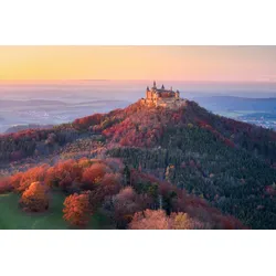 Fototapete PAPERMOON "Photo-Art DANIEL GASTAGER, GOLDENER HERBSTABEND", bunt, B:4,50m L:2,80m, Vlies, Tapeten