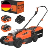 33 Cm Akku Rasenmäher Bis 400 M2 Mit Mulchfunktion | Rasenmäher Elektro Schiebem