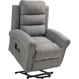 HOMCOM Fernsehsessel mit Aufstehhilfe Elektrisch Relaxsessel mit Liegefunktion, Heizfunktion, Massagesessel mit Taschenfeder  Aosom