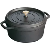 Staub Cocotte 14 cm rund schwarz