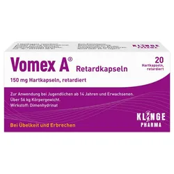 VOMEX A Retardkapseln verzögerte Wirkstofffreisetzung 20 St