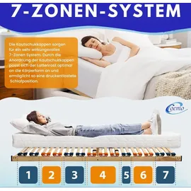 Coemo MULTIRA 7-Zonen Lattenrost Kopfteil verstellbar 80 x 200 cm
