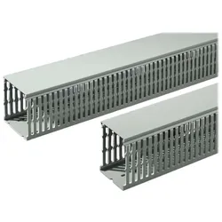 Rittal TS - Rack Kabelmanagement-Kabelkanal mit Abdeckung - RAL 7030 - 2 m (Pack