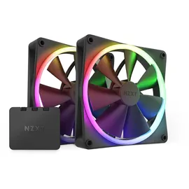 NZXT F140 RGB Gehäuselüfter 140mm Schwarz 2er Pack