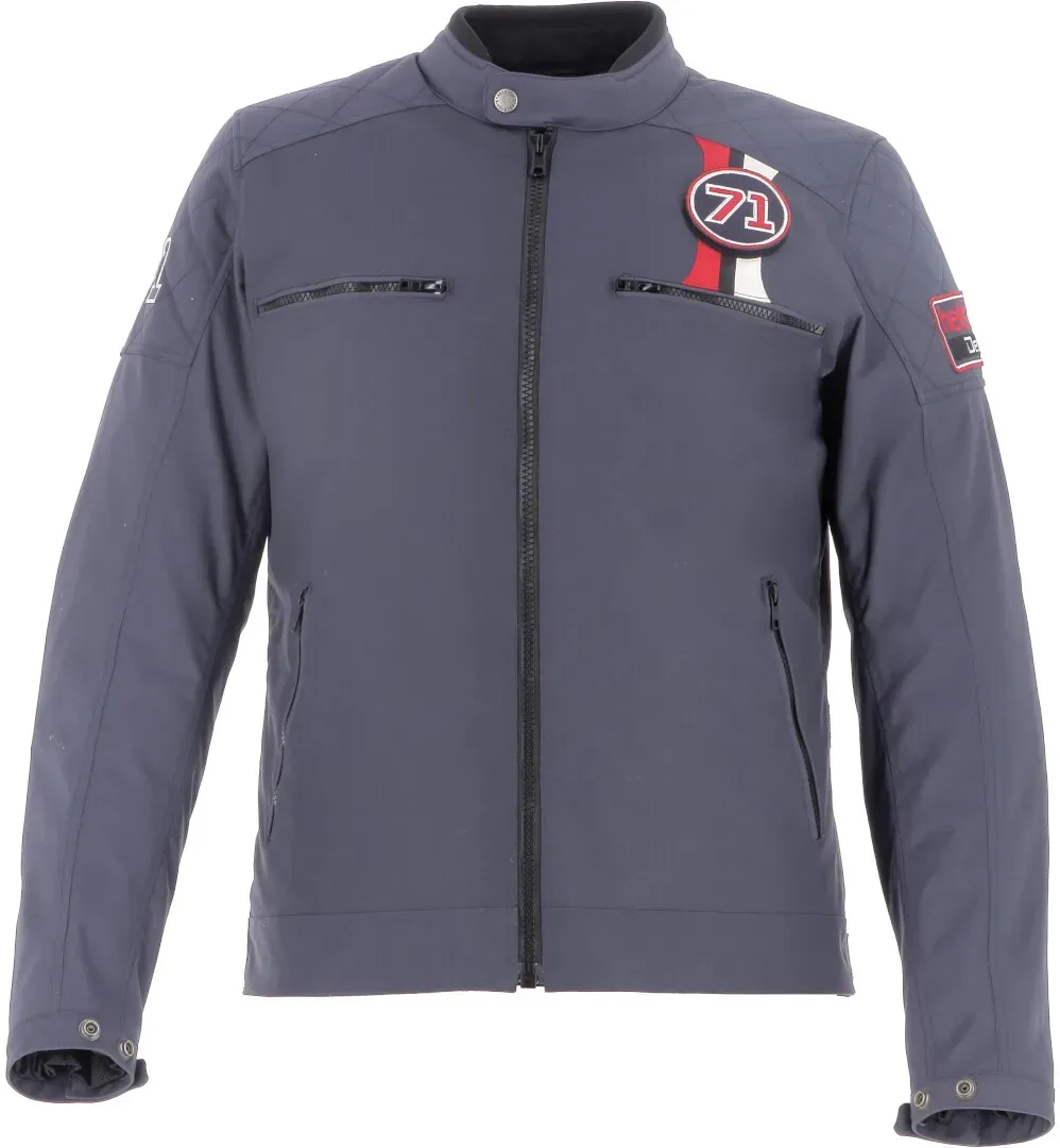 Helstons Evasion Motorfiets textiel jas, blauw, M Voorman