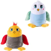 HEUNEC 756571 - Moodbooster Vögelchen Eve, Wendemaskottchen, Vogel-Wende-Plüschfigur mit