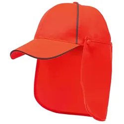 Hi-Viz Cap m. Nackenschutz KOLJA UV-Schutz - Orange