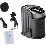 Tragbarer Nackenventilator Mit Clip, Wiederaufladbar, 20 Stunden Kühlleistung, 5 Geschwindigkeitsstufen, Verstellbar, Led-licht, Ideal Für Reisen Im Freien