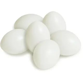 Meyco Kunststoff-Plastik - Eier in Weiss 50St. - 60 x 45mm. Ostern