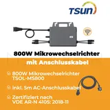 Balkonkraftwerk 800w Tsun Mikrowechselrichter TSOL-MS800 wifi+5 Meter AC-Kabel