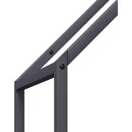 vidaXL Kaminholzregal Kaltgewalzter Stahl 40 x 25 x 120 cm Anthrazit