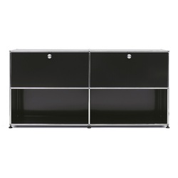 USM Sideboard graphitschwarz, Designer Prof. Fritz Haller, 74x153x38 cm