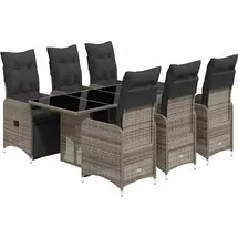 vidaXL Garten-Bistro-Set 7-tlg. Grau
