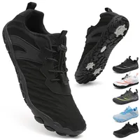 ZDQ Barfußschuhe Herren Damen Sommer Leicht Barfuss Schuhe Outdoor Atmungsaktiv Barfussschuhe Bequeme Barefoot Shoes mit Breite Zehenbox Schwarz 40 EU - 40 EU
