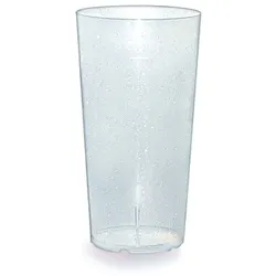 100x Trinkbecher, Mehrweg, PP, Glitzer/transparent, 200ml
