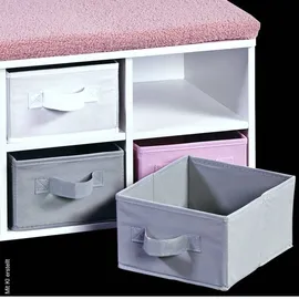 KESPER Kinderbank 17739 68 x 29,5 cm FSC-zertifizierte Faserplatte weiß grau-rosa