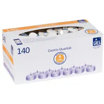 Gies Kerzen Teelichter 140 St. weiß Ø 48 mm
