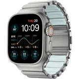 Nomad Stratos Band Titanium Natural 49mm Icy Blue Glow