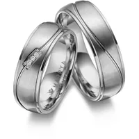 Verlobungsring MARRYA "Titan Ringe Trauringe Eheringe Partnerringe" Fingerringe Gr. 52, Titan, silberfarben (damen ring - silber) Damen