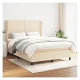 vidaXL Boxspringbett 140 x 200 cm Creme