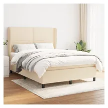 vidaXL Boxspringbett 140 x 200 cm Creme