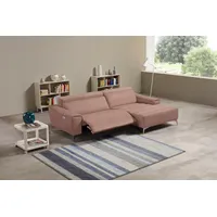 Ecksofa EGOITALIANO "Suzette, Designsofa mit hohem Sitzkomfort", rosa (millenium rose), B:266cm H:95cm T:163cm, Leder »BULL« (echtes Rindsleder). Geschliffenes, pigmentiertes und behandeltes Rindsleder mit einer Dicke von 1, 3-1, 5 mm. Dieses Leder zeigt eine ziemlich weiche Hand mit einem halb undurchsichtigen Aussehen. Es handelt sich um ein geschütztes Leder. Eine leichte Deckschicht schützt sie vor Flecken, ohne ihre ursprünglichen Eigenschaften zu verändern. Die geschützten Leder kombinieren die