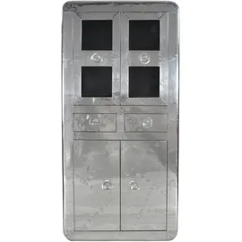 SIT Möbel Vitrine 90 x 40 x 187 cm Silber