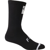 Fox 8" Defend Crew Sock, Schwarz, S-M