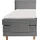 Alina Boxspringbett ALINA "Primus", grau (anthrazit xbo 9), B:102cm L:212cm, Struktur fein XBO (100% Polyester), Komplettbetten, Boxspringbett, mit motorischer Verstellung, inkl. Matratzen und Topper