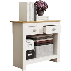 Kommode VCM "Holz Kommode Sideboard Schublade BalusaS", weiß, B:85cm T:35cm, Sideboards, Kommode