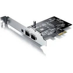 CSL PCI Firewire Karte Erweiterungskarte - PCI-E - 3 Anschlüsse - 1394a 1394b -Controller-Karte - 2 x 6 Pin und 1 x 4 Pin für Desktop-PC