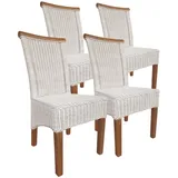 Rattanstühle Esszimmer-Stühle Perth Esstisch Stühle weiß Korbstühle nachhaltig