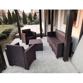 Dmora Lounge-Set 5-tlg. Braun