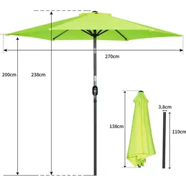 Angel Living Sonnenschirm Ø 270 cm Apfelgrün