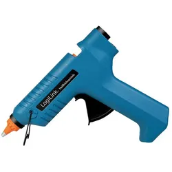 LogiLink Heißklebepistole 80W kabellos mit Standfuß, in Blau, ideal für DIY-Projekte
