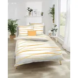 KAEPPEL Motion Wellenlinien Orange 155 x 220 cm + 2 x 80 x 80 cm