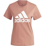 adidas Damen Shirt Loungewear Essentials Logo, CLASTR/WHITE, M